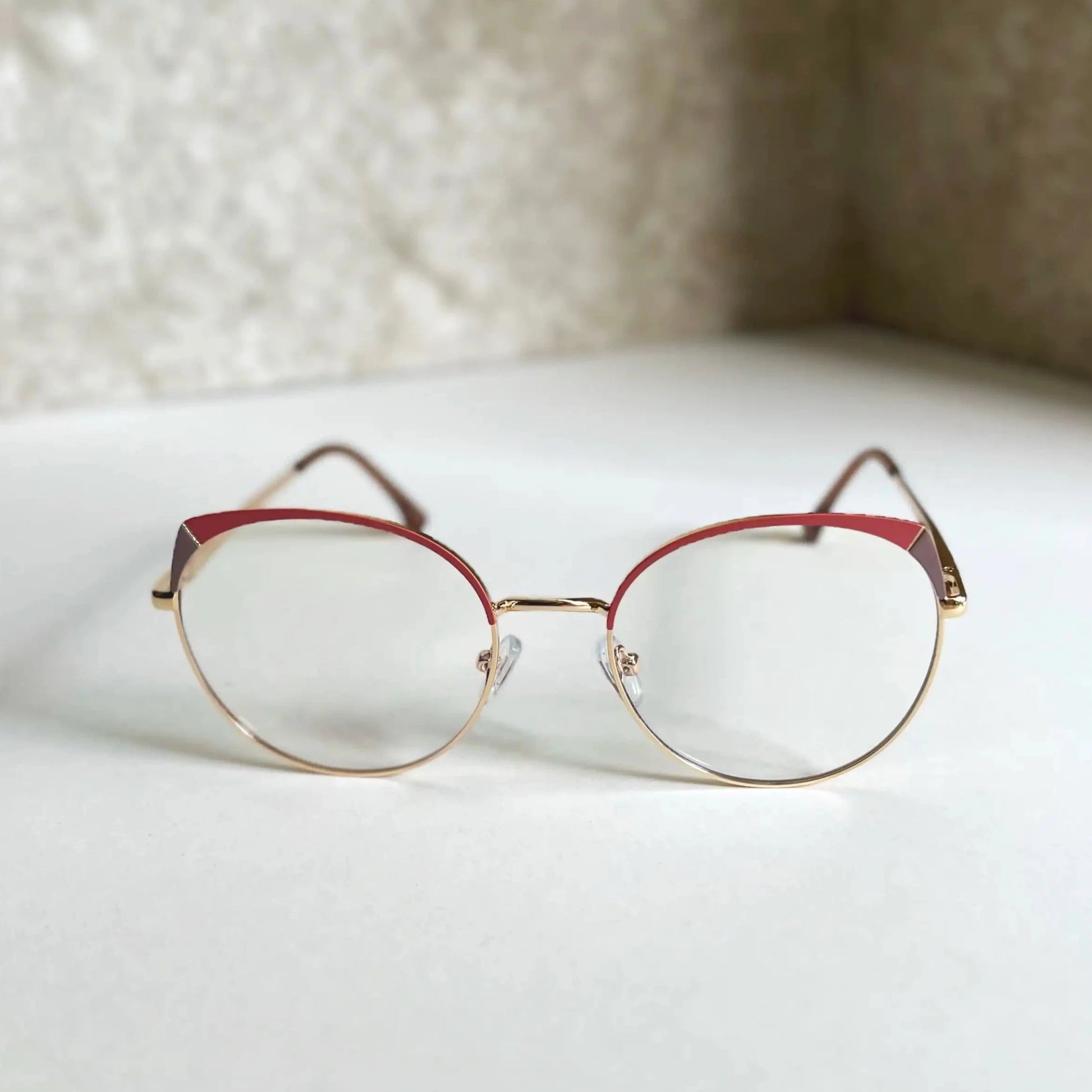 MONTURA METALICA REDONDA DAMA 882005 - Optica Visión Natural