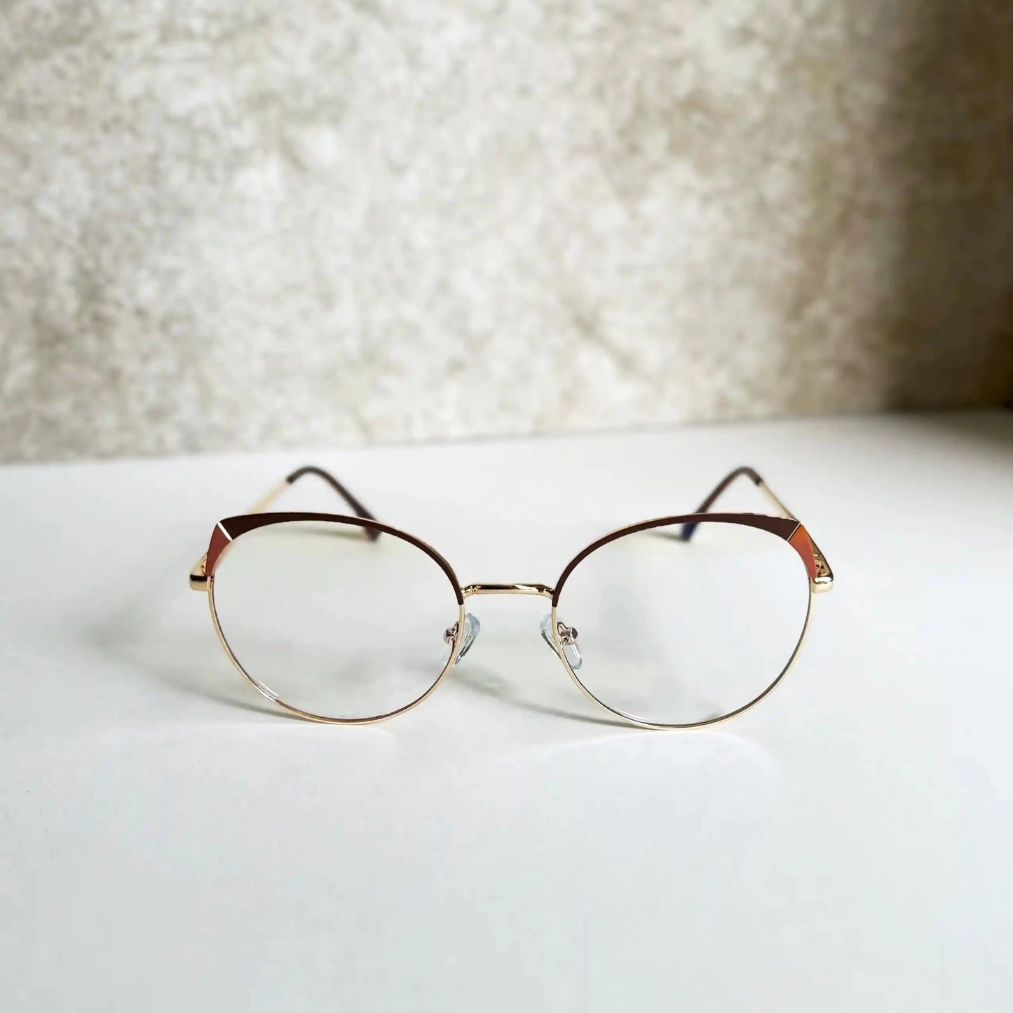 MONTURA METALICA REDONDA DAMA 882005 - Optica Visión Natural