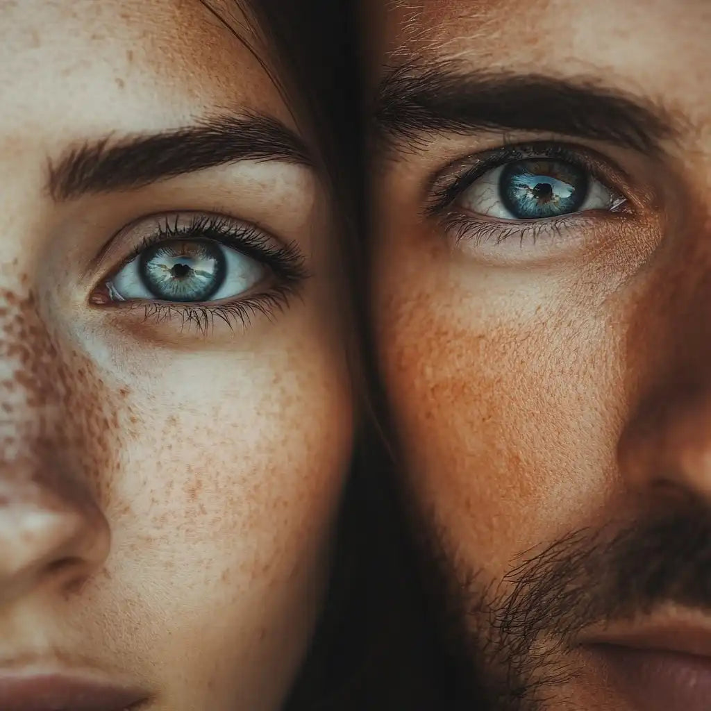 dos personas por primera vez van a usar lentes de contacto